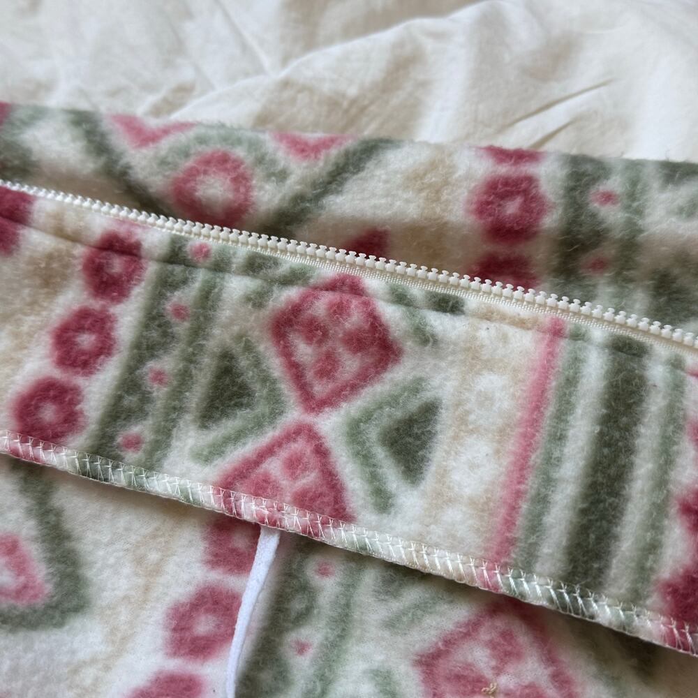 Alfred Dunner full zip fleece jacket womens M‎ geometric multicolor pastel soft - Picture 10 of 15